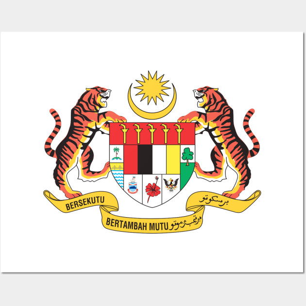 Coat of arms of Malaysia Wall Art by Wickedcartoons